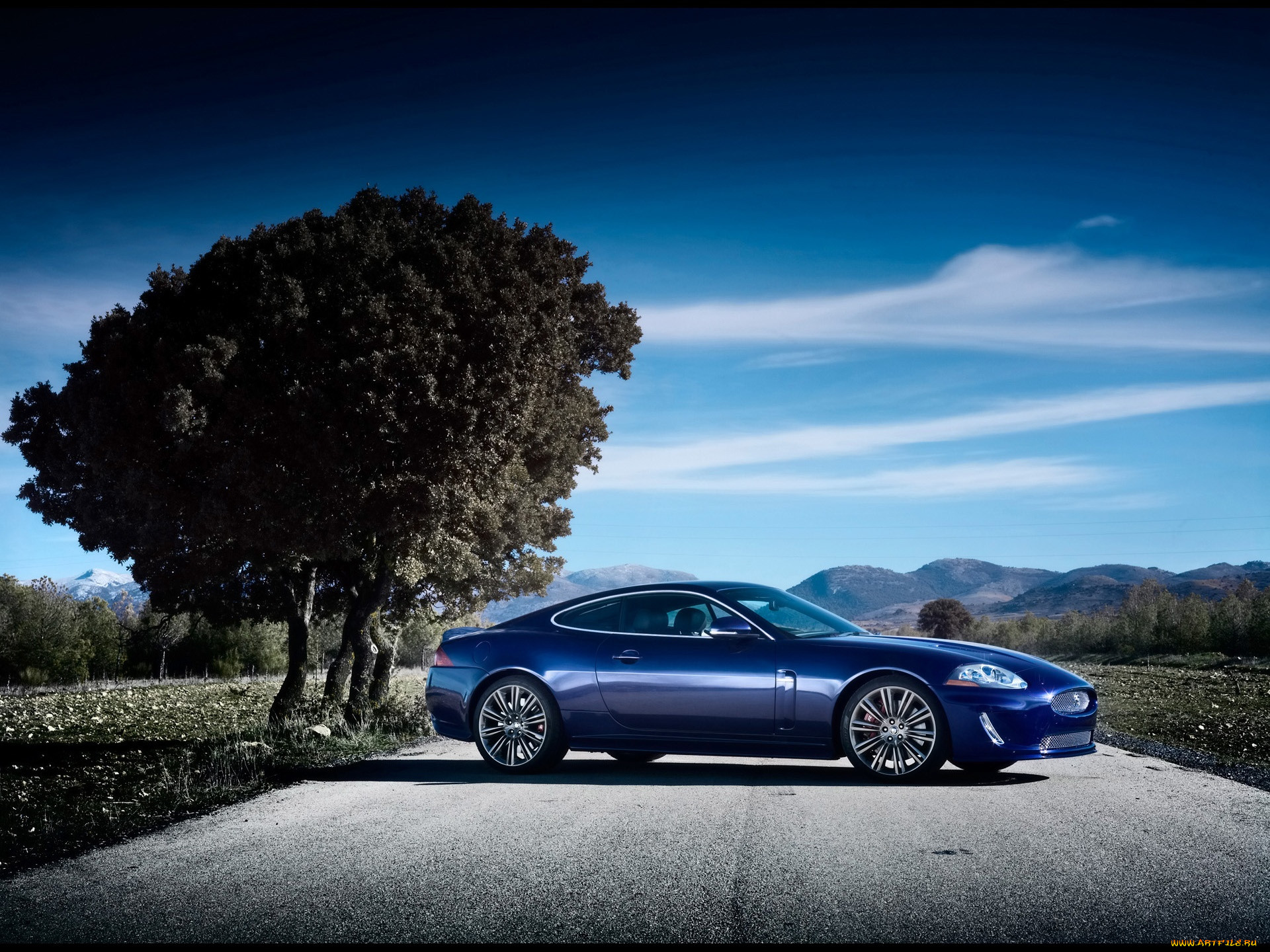 jaguar, xkr, blue, 